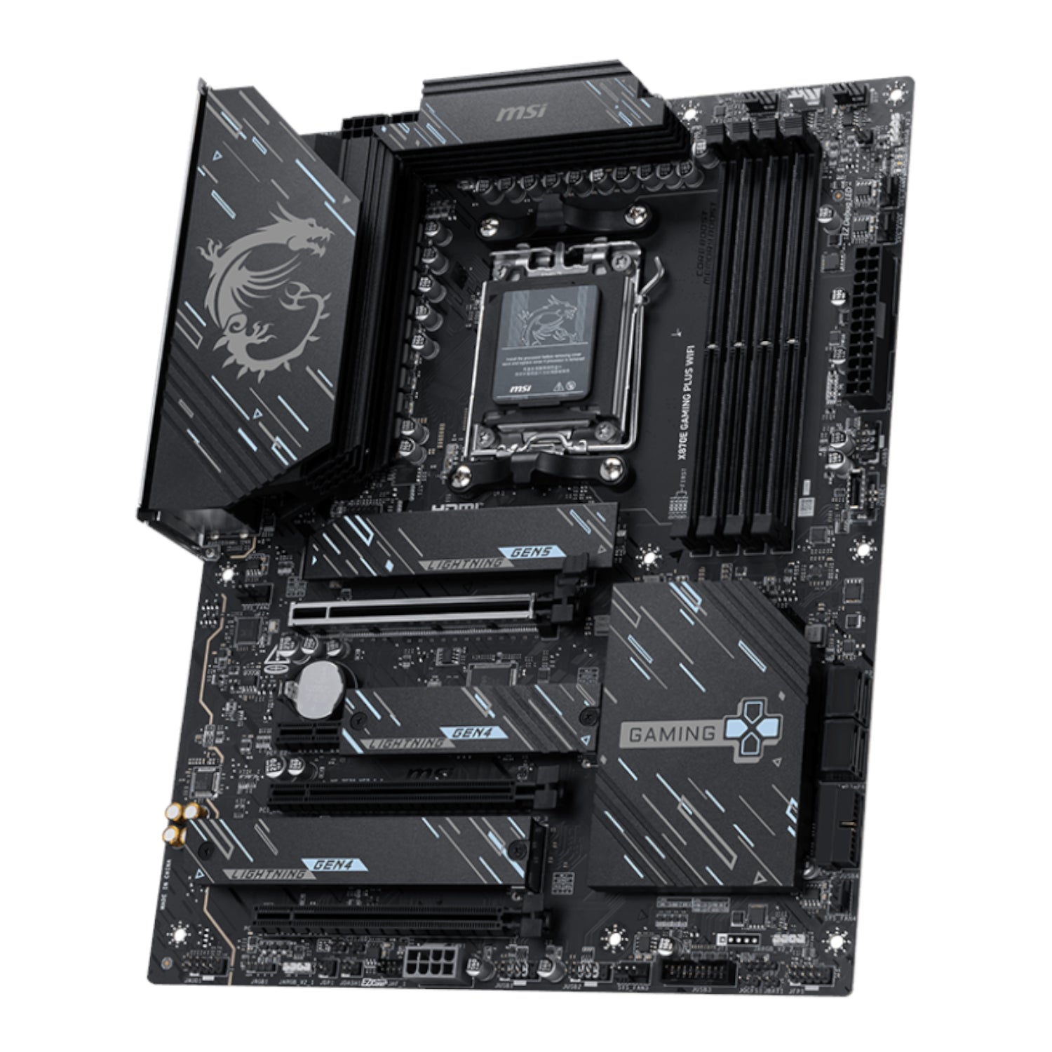 MSI X870E Gaming Plus WIFI AM5 ATX Gaming Motherboard - alternate product view 3