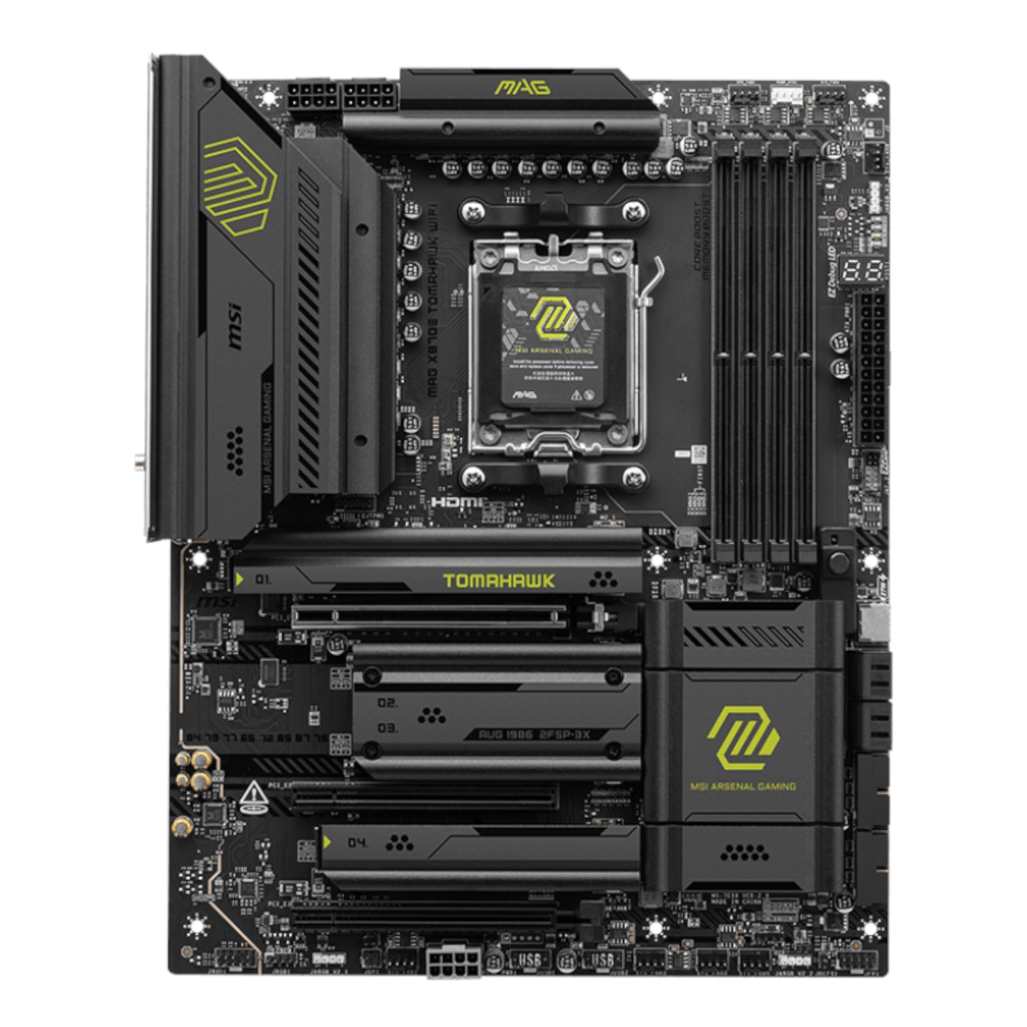 MSI MAG X870E TOMAHAWK WIFI AM5 ATX DDR5 Gaming Motherboard - alternate product view 2