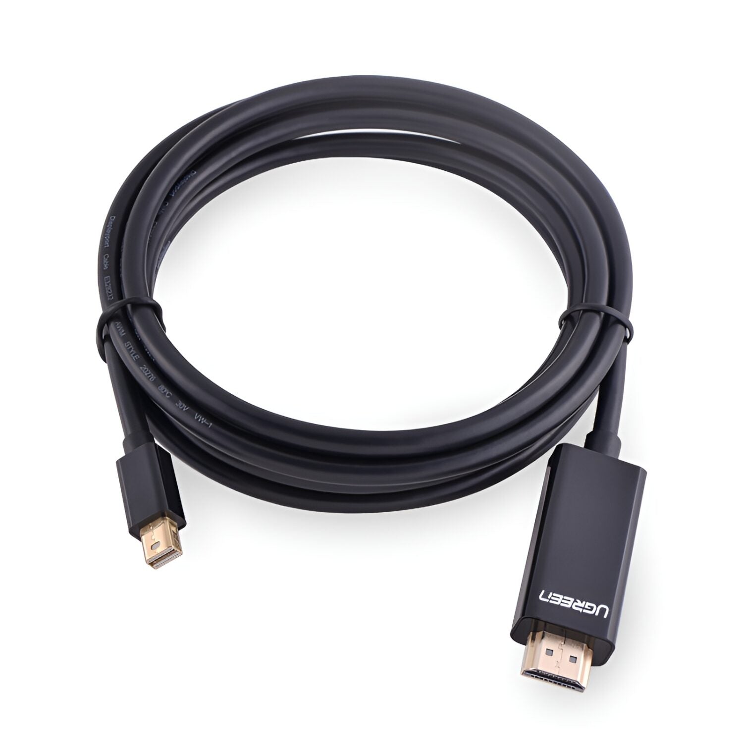 Ugreen Mini DisplayPort Male to 4K@30Hz HDMI Cable 1.5m - Black - alternate product view 3