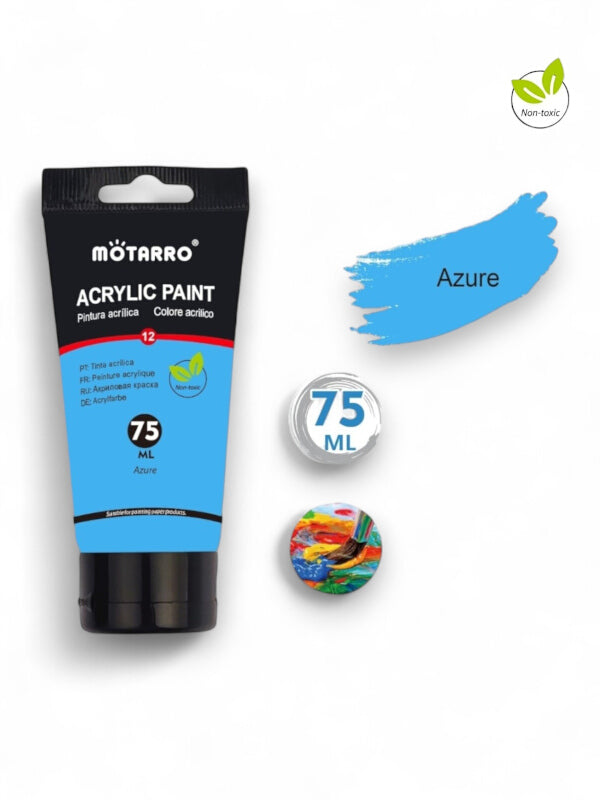 Motarro Acrylic PAINT - AZURE - 75 Ml (MP040 - 12)