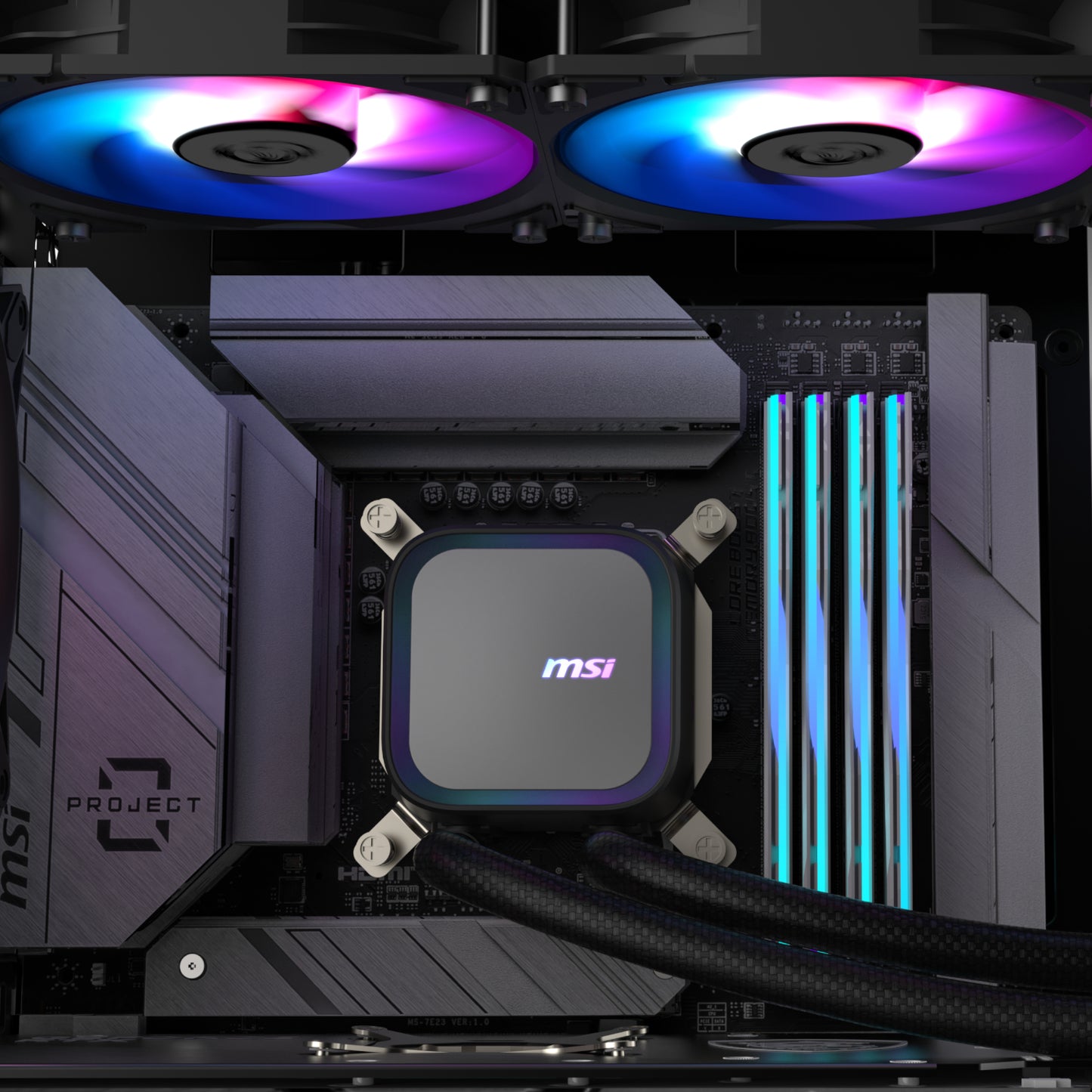 MSI MAG Coreliquid A13 240 AIO Liquid CPU Cooler - Black - alternate product view 4