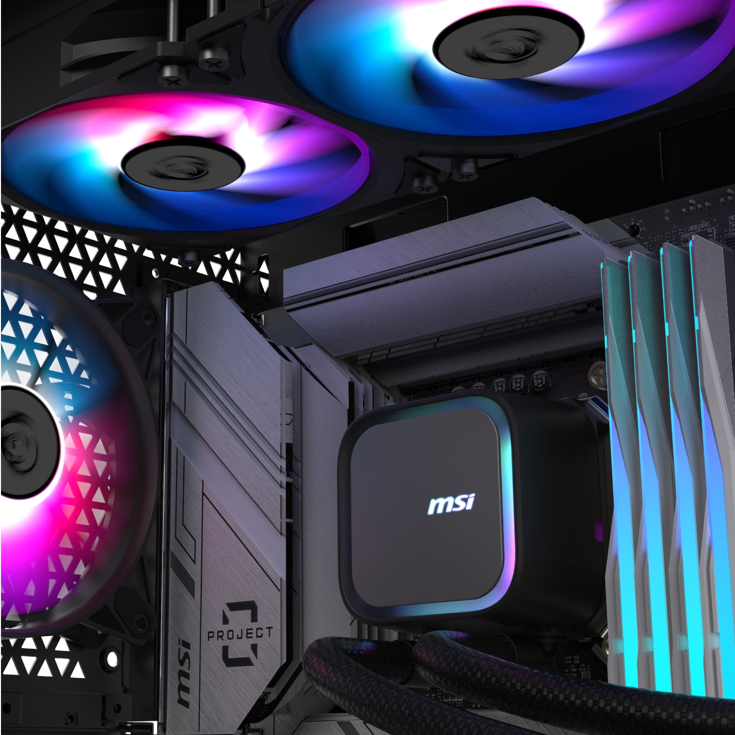 MSI MAG Coreliquid A13 240 AIO Liquid CPU Cooler - Black - alternate product view 5