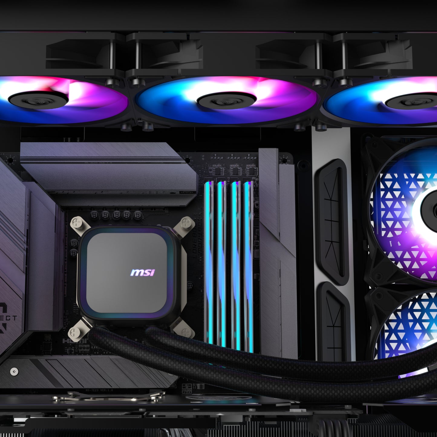 MSI MAG Coreliquid A13 360 AIO Liquid CPU Cooler - Black - alternate product view 4