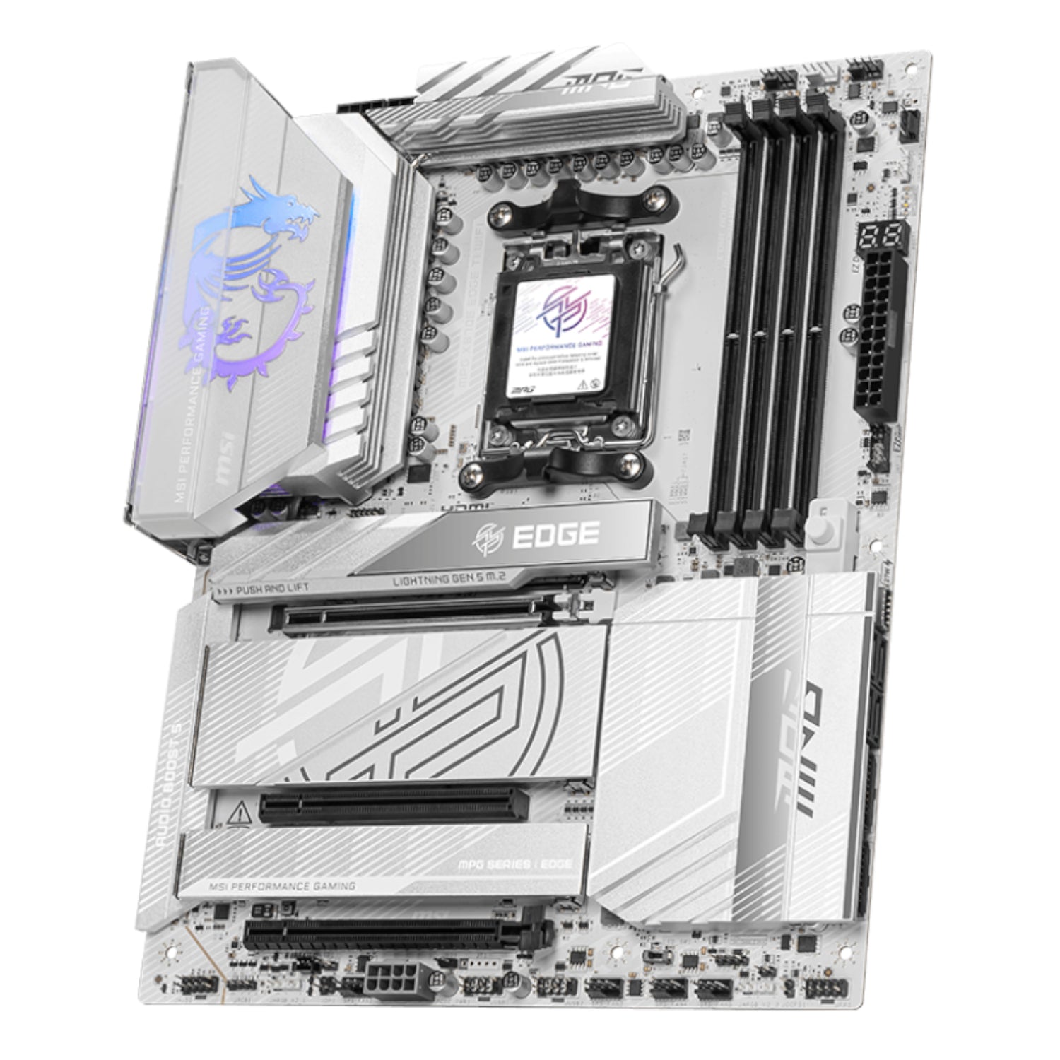 MSI MPG X870E EDGE TI WIFI AM5 ATX DDR5 Gaming Motherboard - alternate product view 4