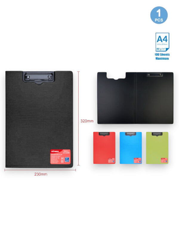 Motarro Clipboard - BLACK - 23x31.5 Cm (MQ003 - 1)