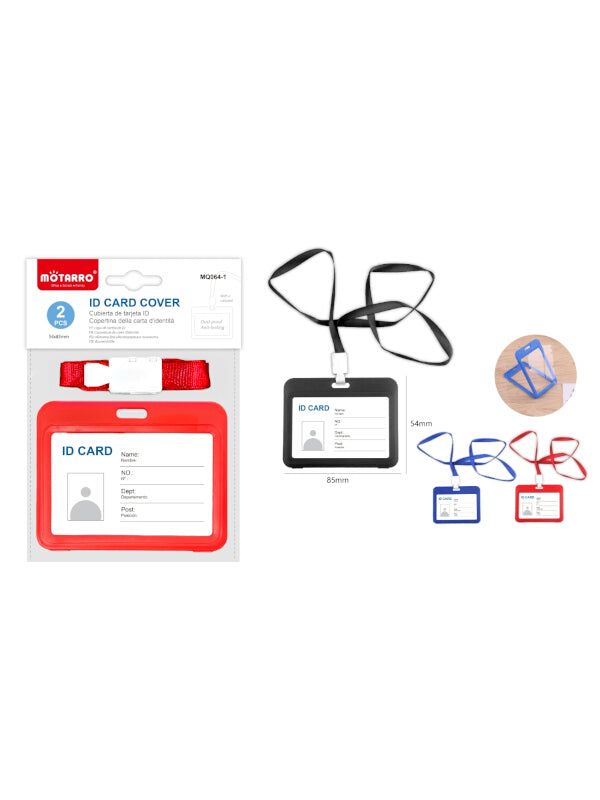 Motarro ID CARD - RED - 54x85 Mm - 2-Piece (MQ064 - 1)