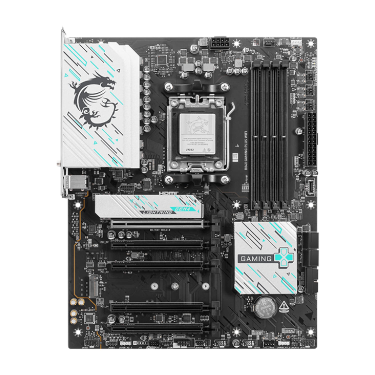 MSI B840 GAMING PLUS WIFI AM5 ATX Gaming Motherboard - alternate product view 2