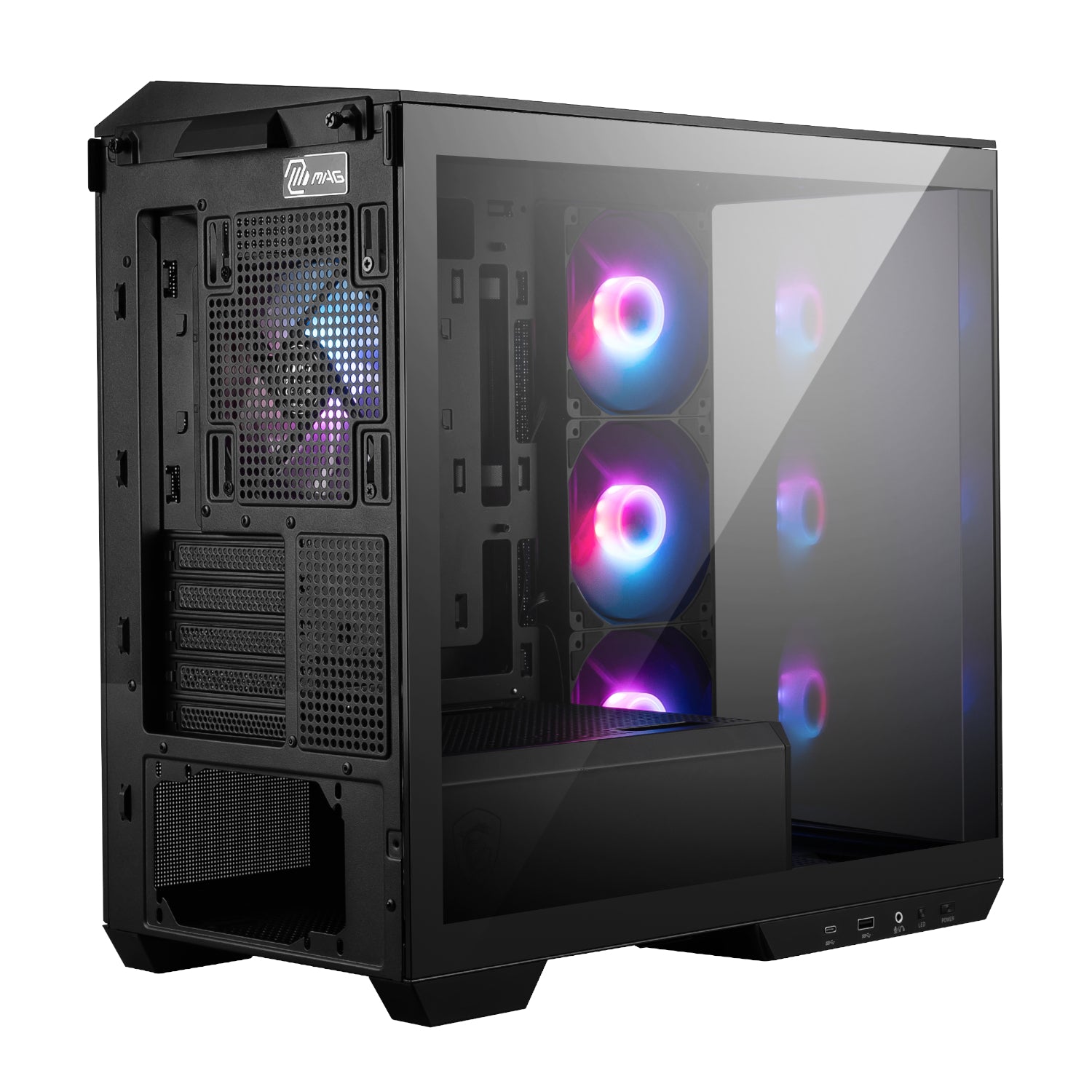 MSI MAG PANO M100R PZ M-ATX ARGB Gaming Chassis - Black - alternate product view 5