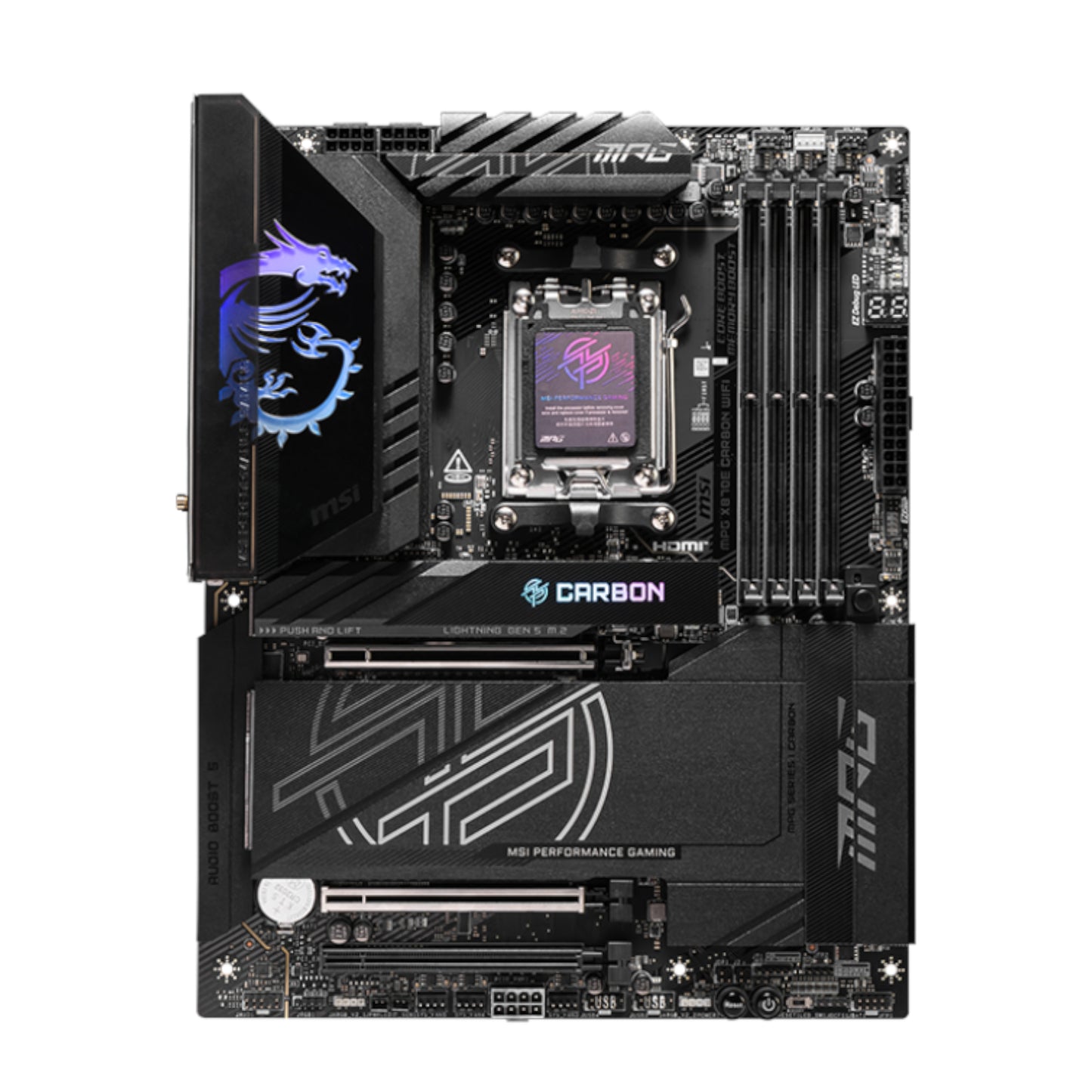 MSI MAG X870E CARBON WIFI ATX Motherboard - alternate product view 2
