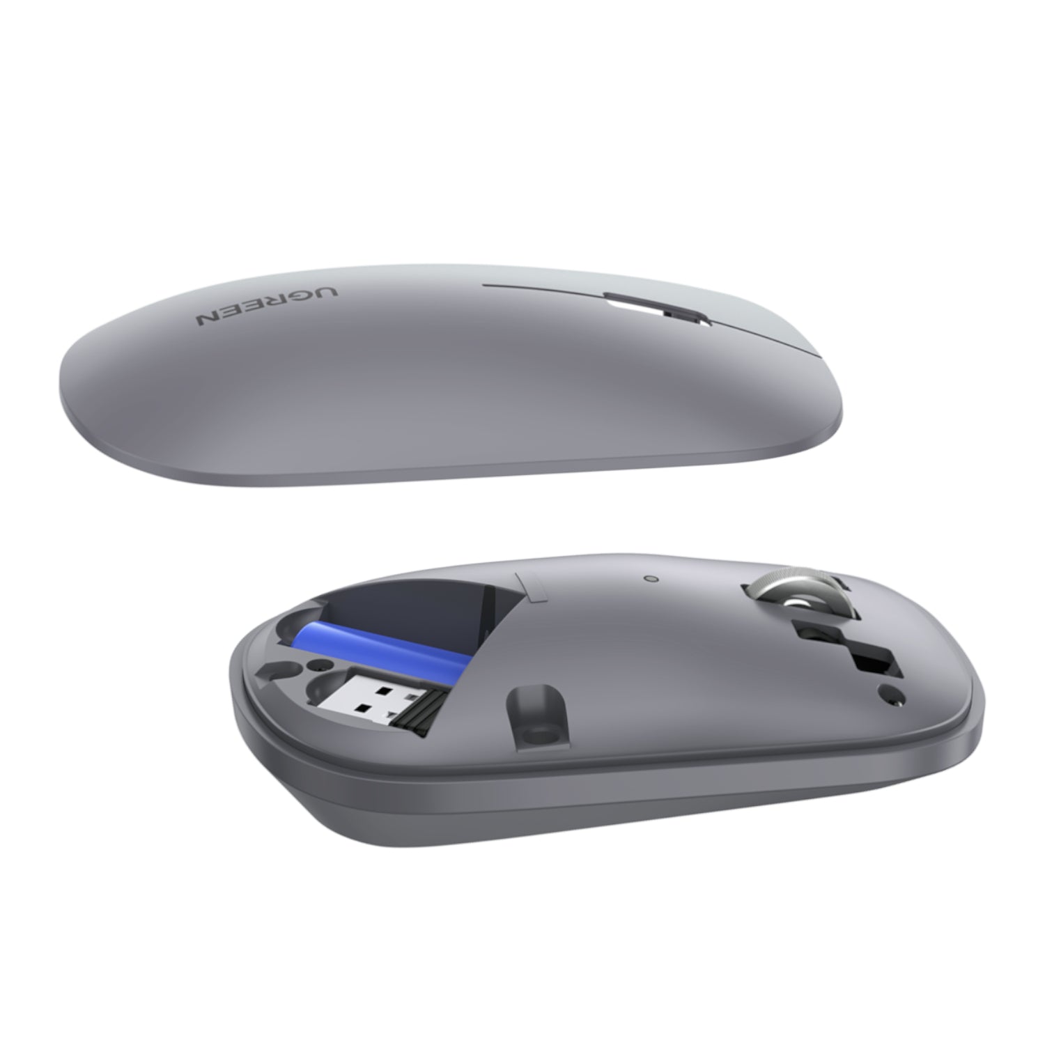 Ugreen Portable 2.4GHz Wireless Mouse - Grey - alternate product view 3