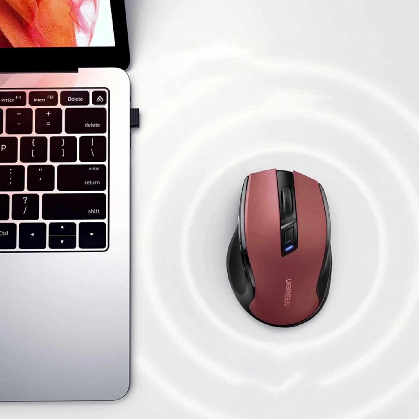 Ugreen MU006 2.4GHz Wireless Optical Mouse - Red - alternate product view 5