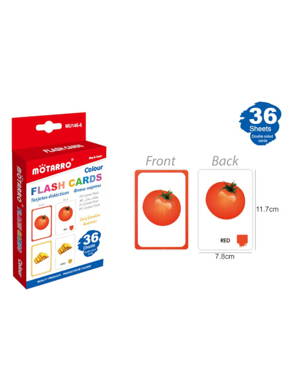 Motarro FLASH CARDS - Colours - 36 Sheets (MU146 - 6)