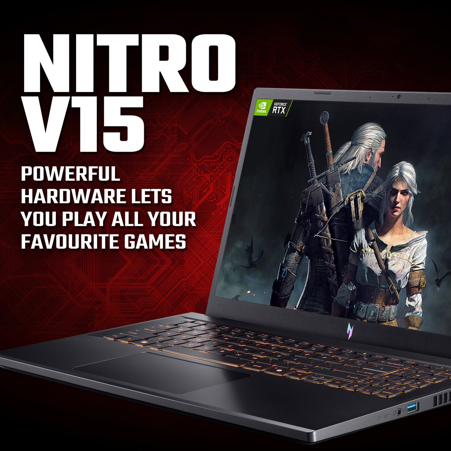 ACER NITRO V 15 Gaming Laptop 15.6″ - Intel Core 5 210H - 16GB - 512GB - RTX 4050 6GB - Windows 11 Home - alternate product