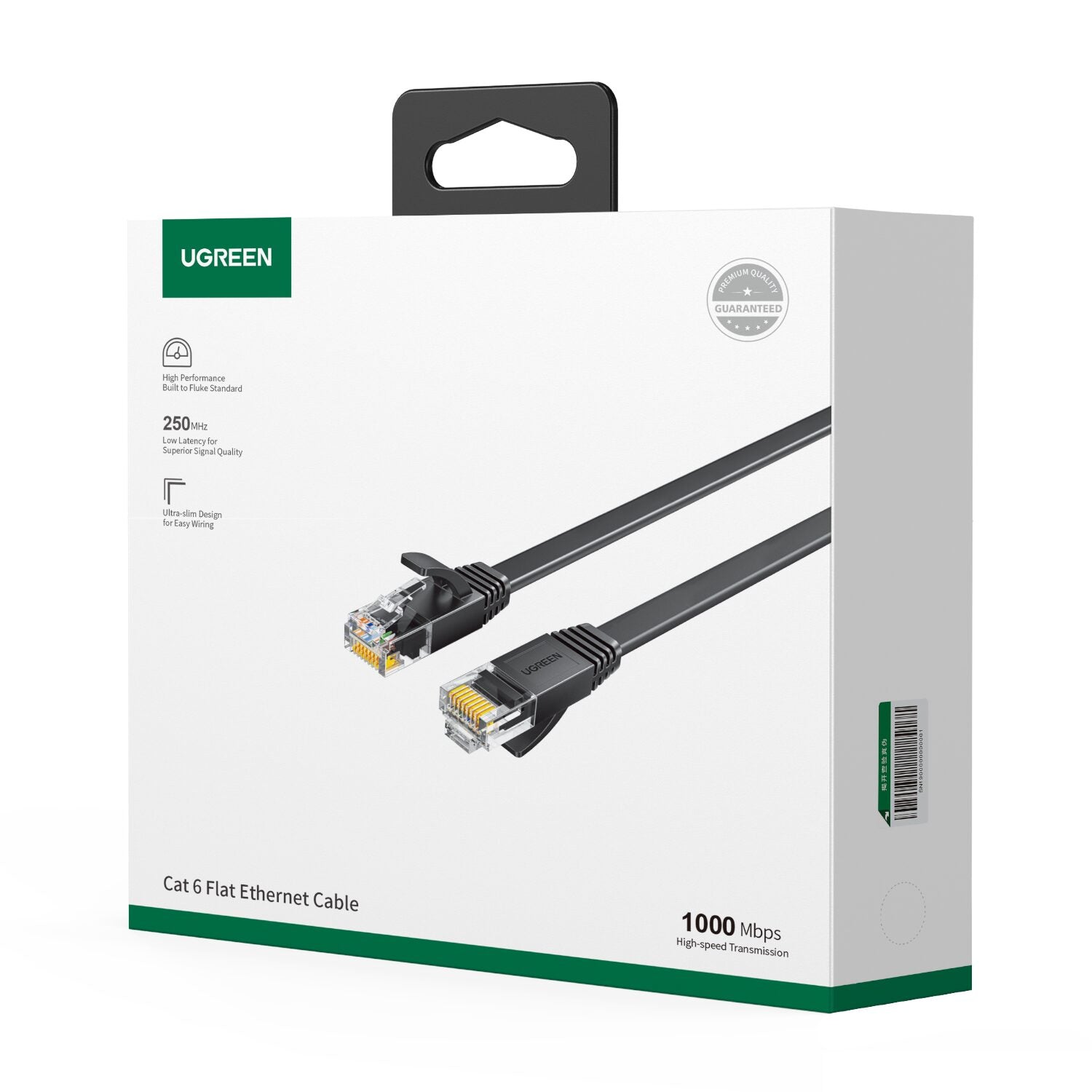Ugreen NW102 Cat6 U/UTP Flat Ethernet Cable 10m - Black - alternate product view 5
