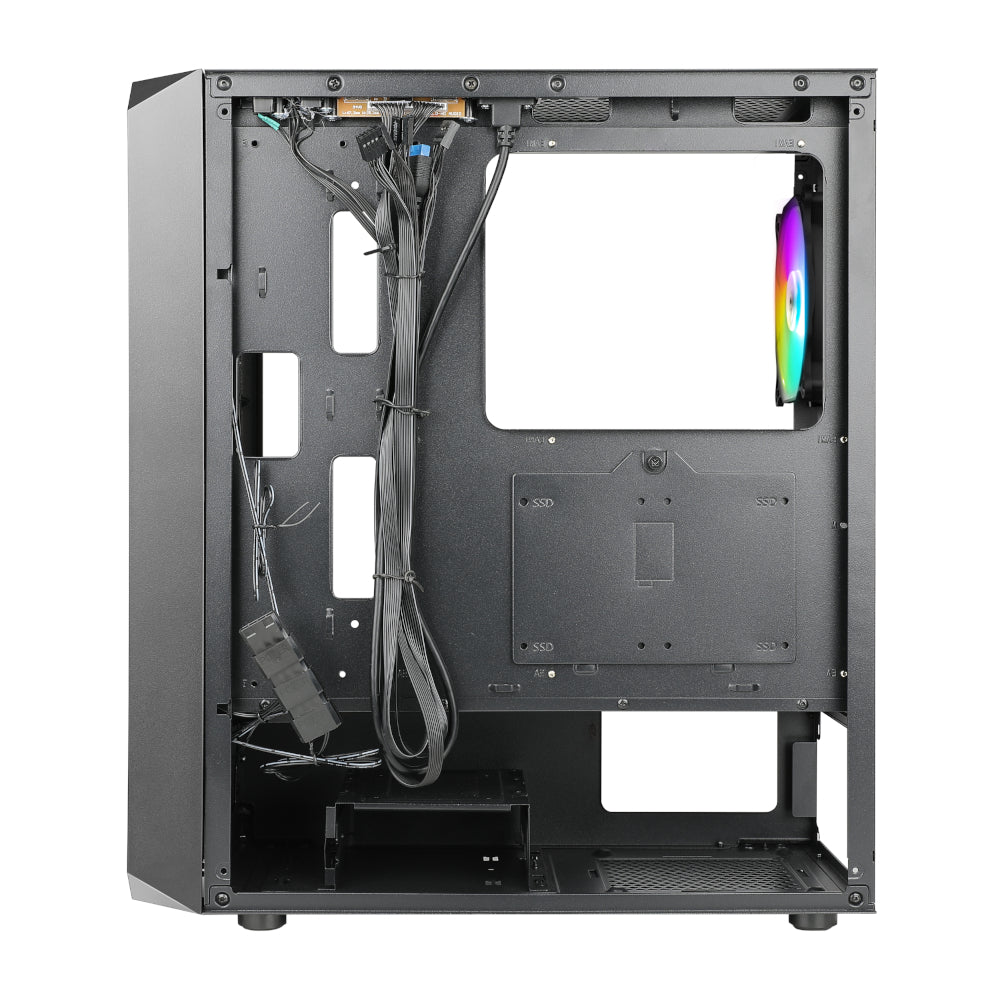 Antec NX292 ATX - Micro-ATX - ITX ARGB Mid-Tower Gaming Chassis - Black - alternate product view 4