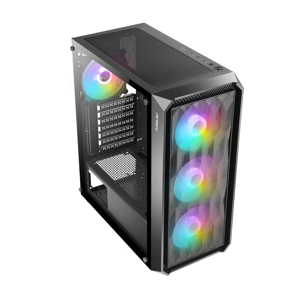 Antec NX292 ATX - Micro-ATX - ITX ARGB Mid-Tower Gaming Chassis - Black - alternate product view 2