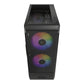 Antec NX416L ATX - Micro-ATX - ITX ARGB Mid-Tower Gaming Chassis - Black - alternate product view 2