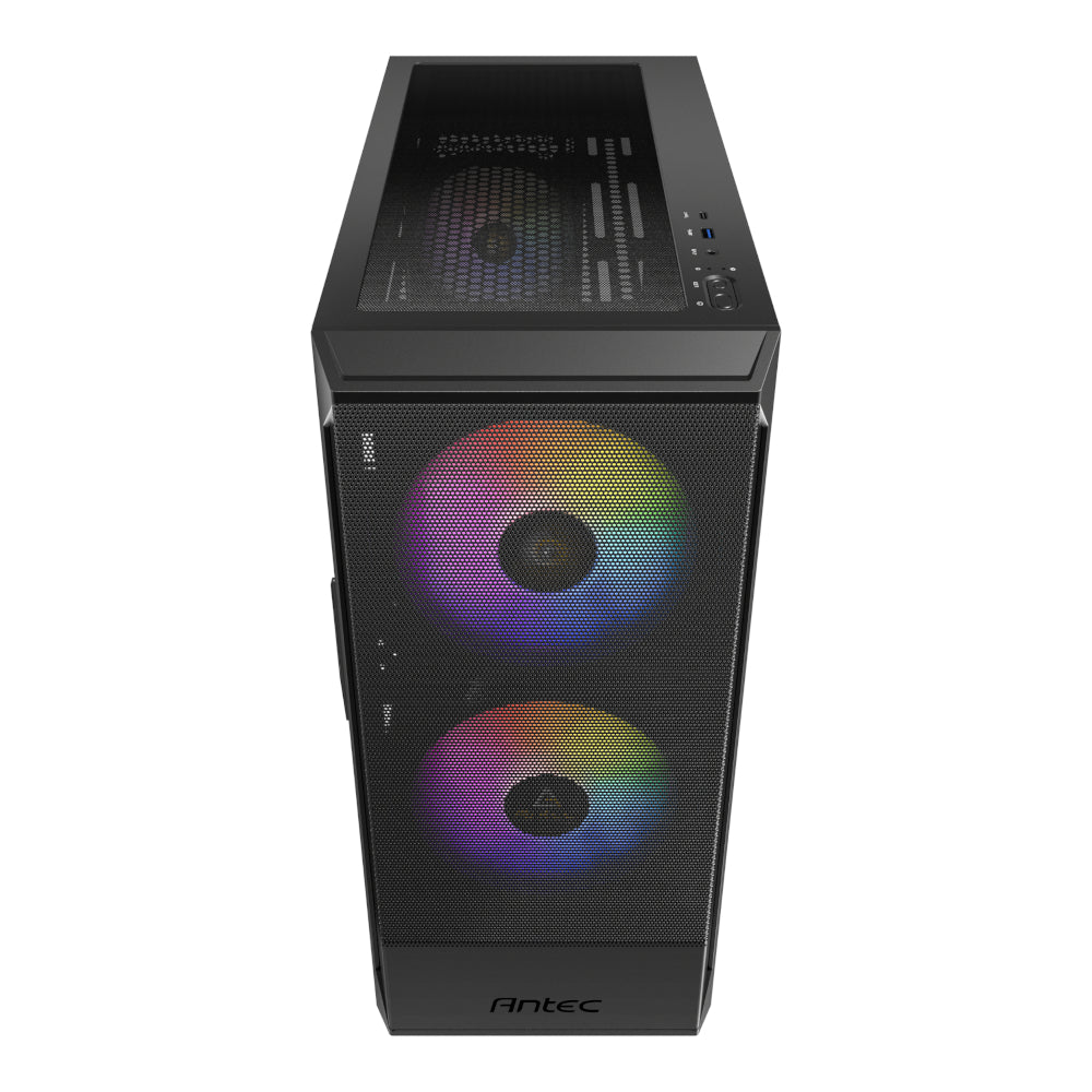Antec NX416L ATX - Micro-ATX - ITX ARGB Mid-Tower Gaming Chassis - Black - alternate product view 2