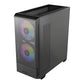 Antec NX416L ATX - Micro-ATX - ITX ARGB Mid-Tower Gaming Chassis - Black - alternate product view 3
