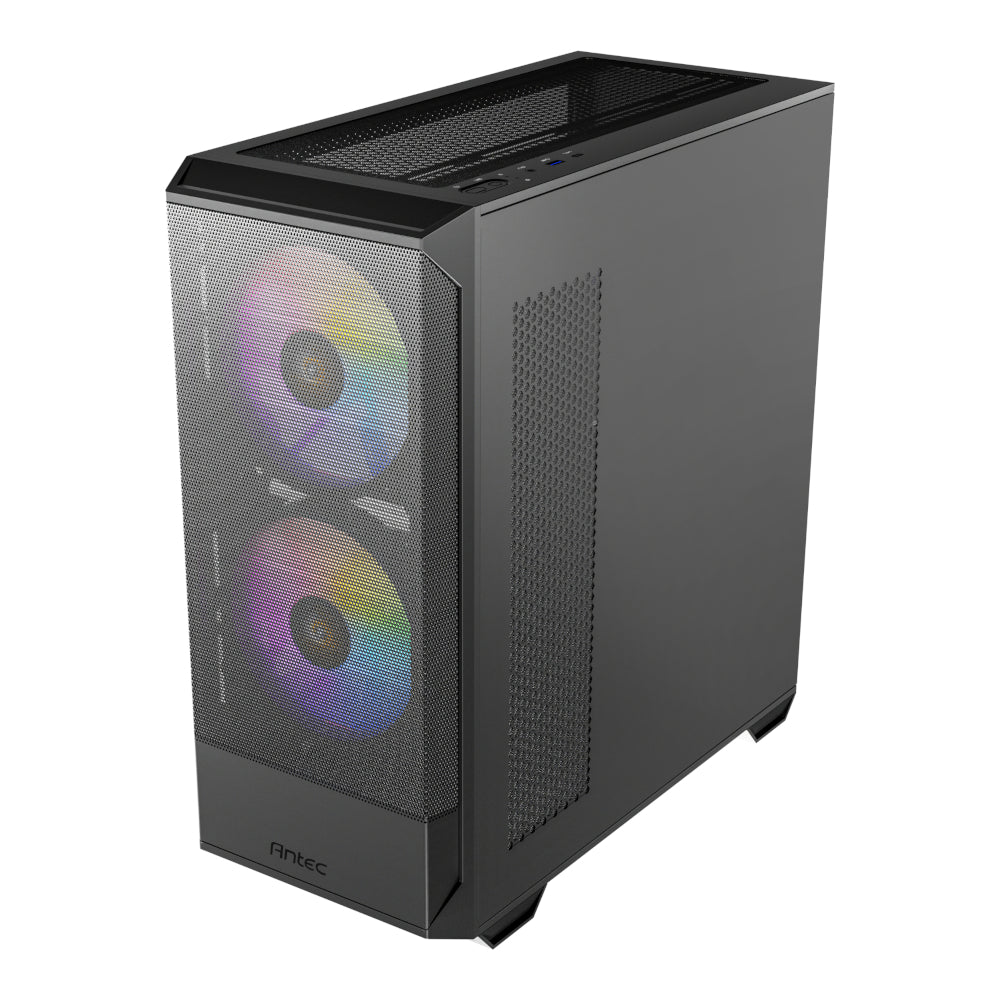Antec NX416L ATX - Micro-ATX - ITX ARGB Mid-Tower Gaming Chassis - Black - alternate product view 3