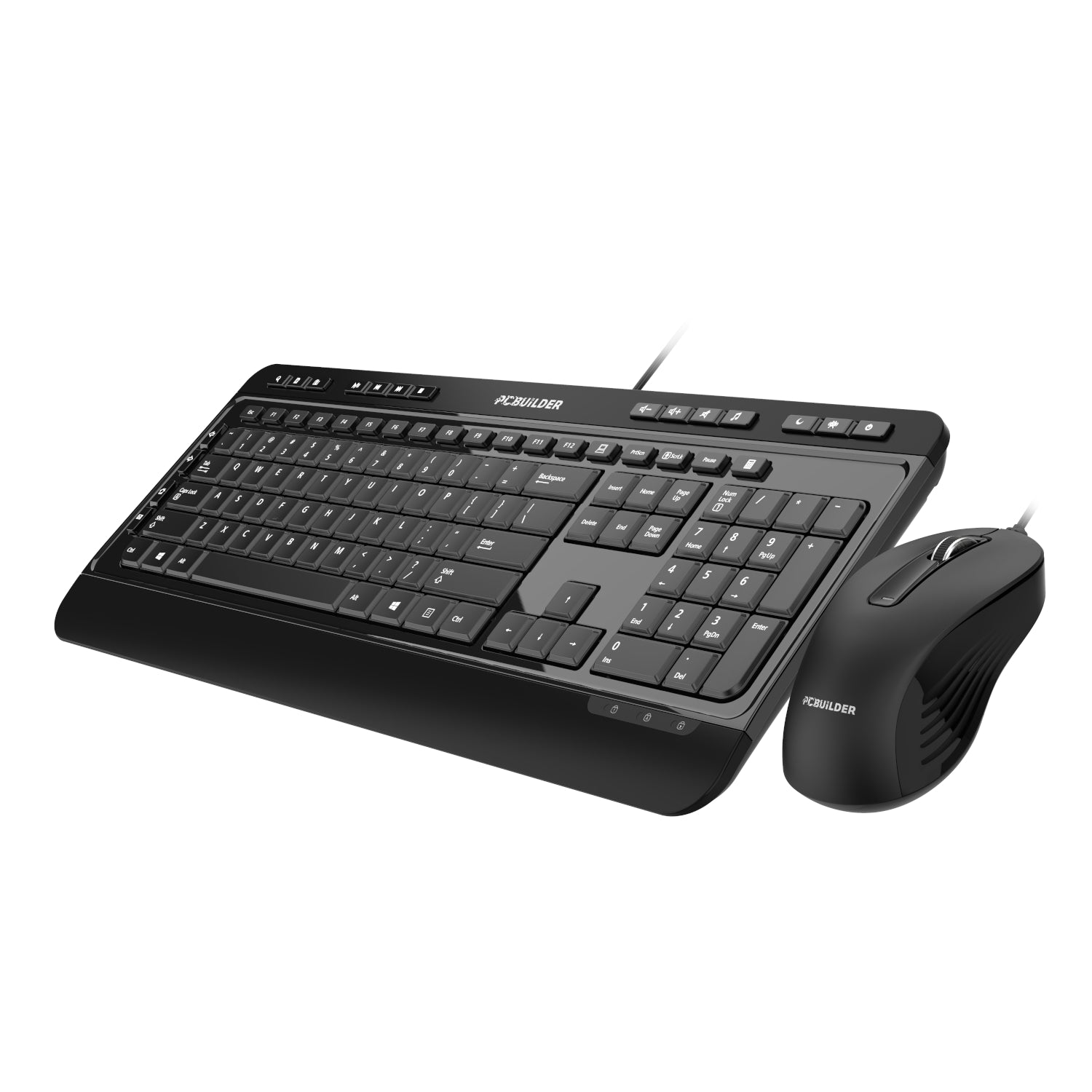 PCBuilder ALPHA Silent Wired Keyboard and Mouse Combo - alternate product view 2