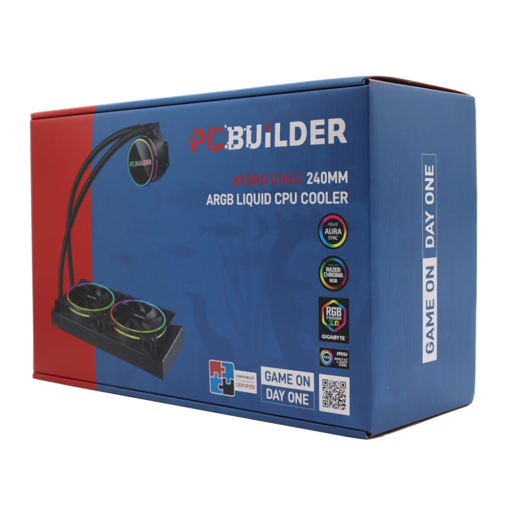 PCBuilder Hydro Chill 240MM AIO Liquid CPU Cooler ARGB - alternate product view 5