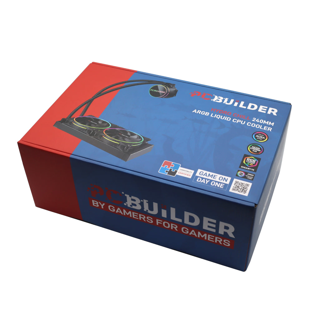 PCBuilder Hydro Chill 240MM AIO Liquid CPU Cooler ARGB - alternate product view 7