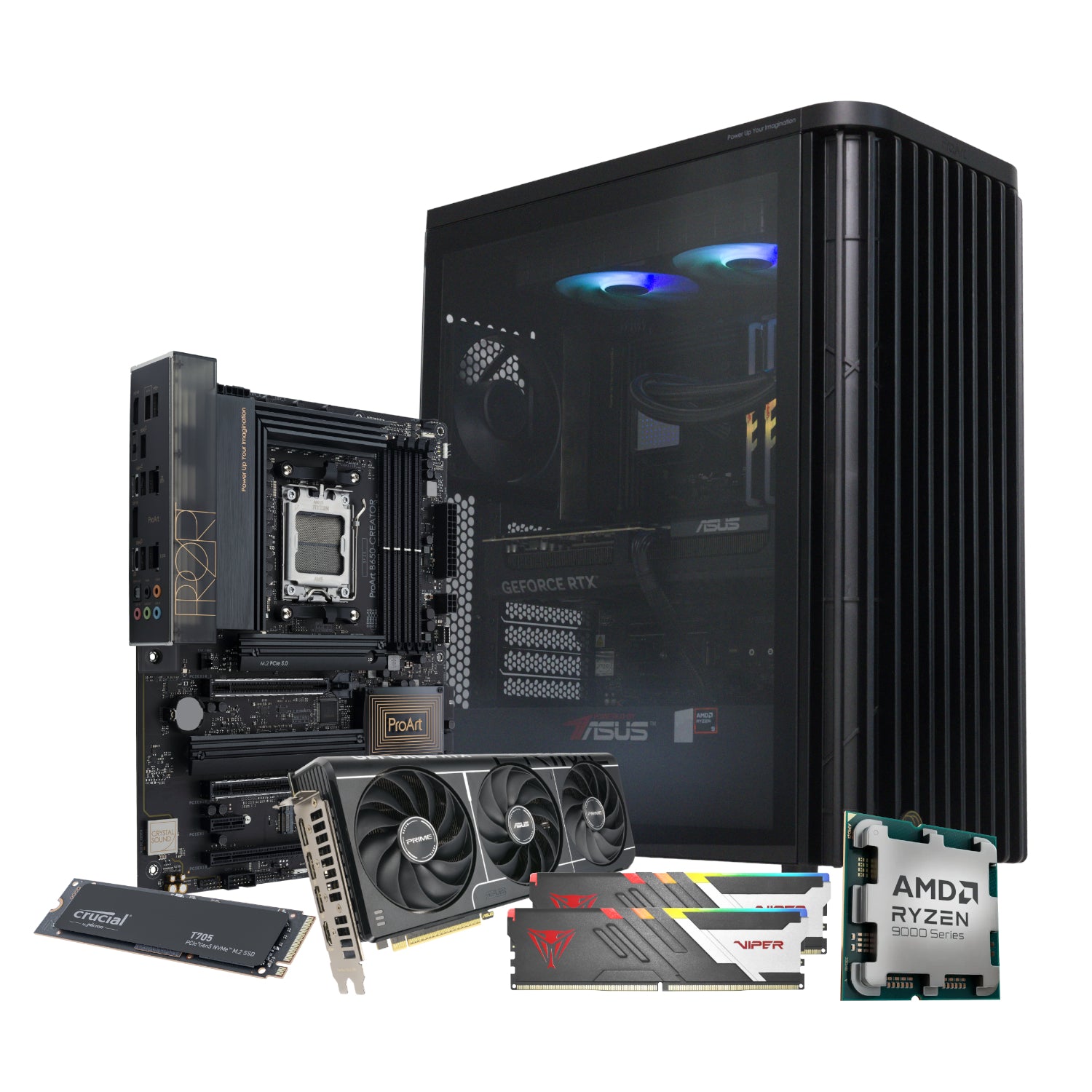 PCBuilder Ryzen 9 9900X MICHELANGELO Windows 11 Creator PC - alternate product view 16