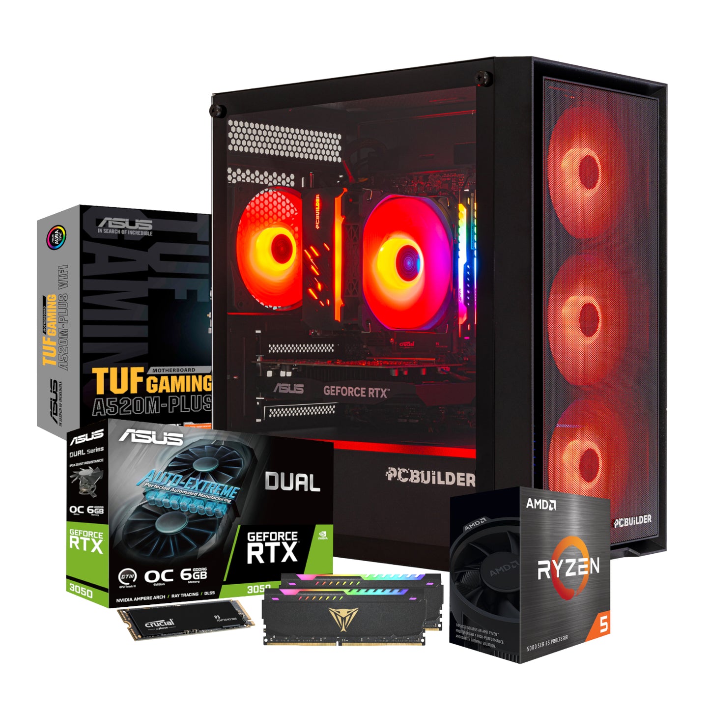PCBuilder Ryzen 5 5600XT SENTINEL Windows 11 Gaming PC - alternate product view 2