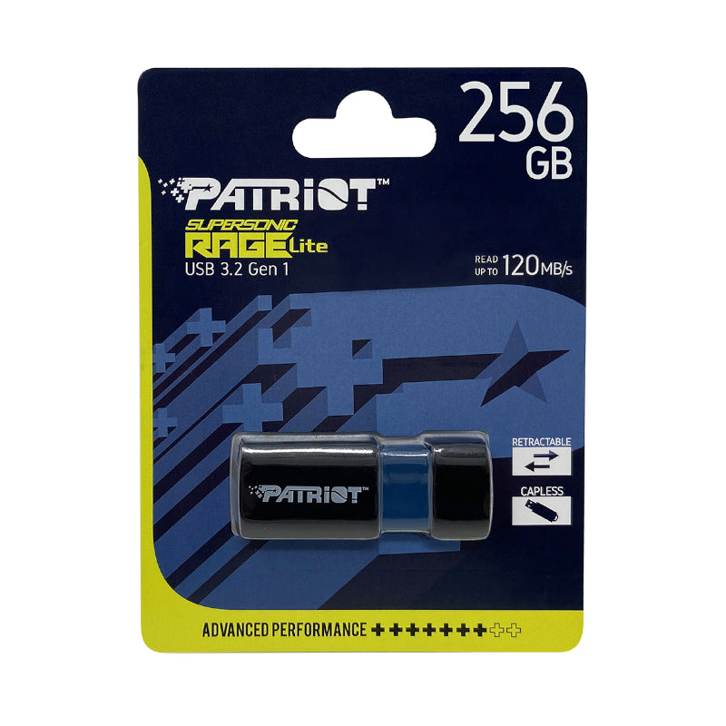 Patriot Rage Lite 256GB USB3.2 Flash Drive - Black - alternate product view 7