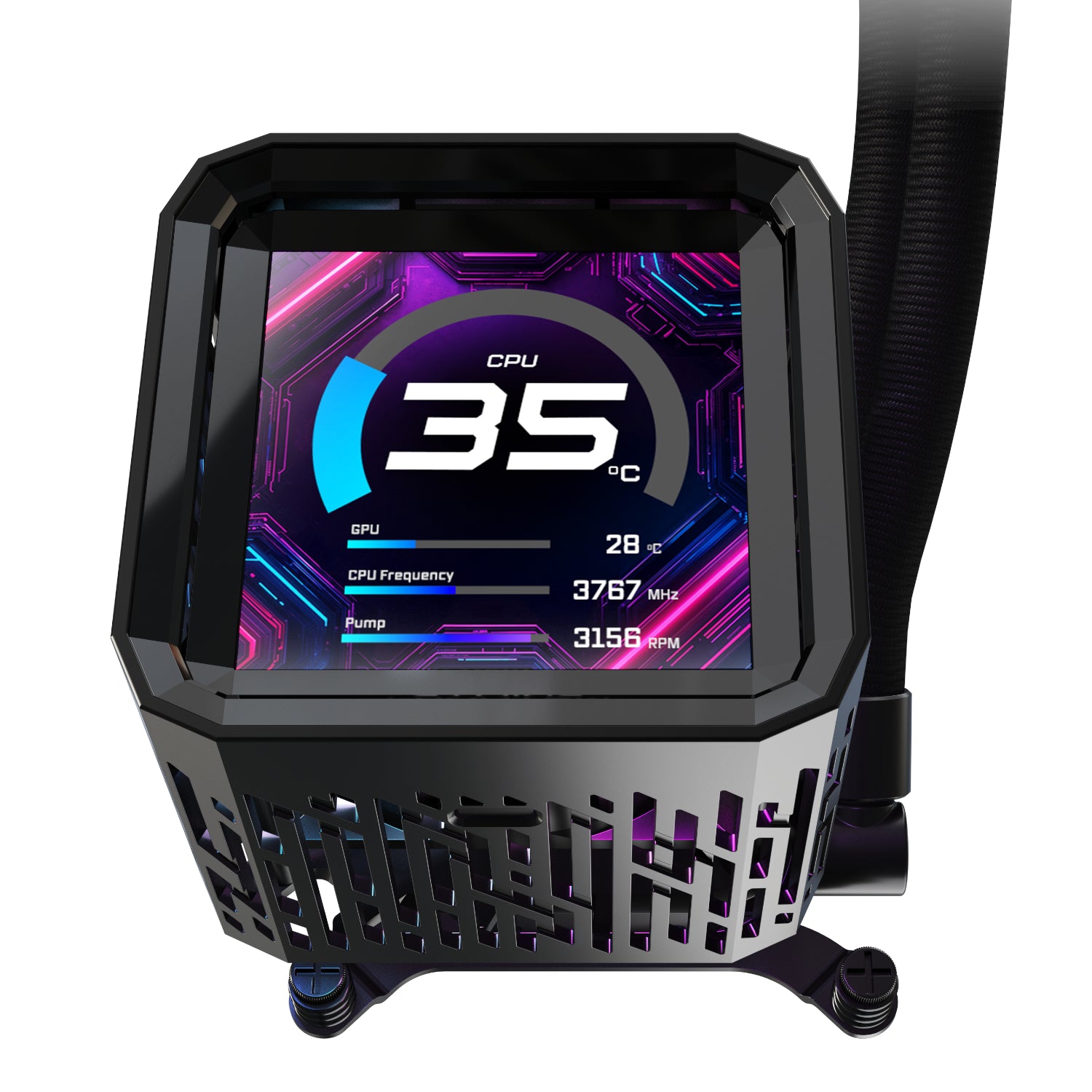 ASRock Phantom Gaming 360 LCD All-in-one Liquid CPU Cooler - Black - alternate product view 5