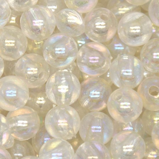 Plastic Lustre ROUND 6 Mm (Hole 2 Mm) - CLEAR