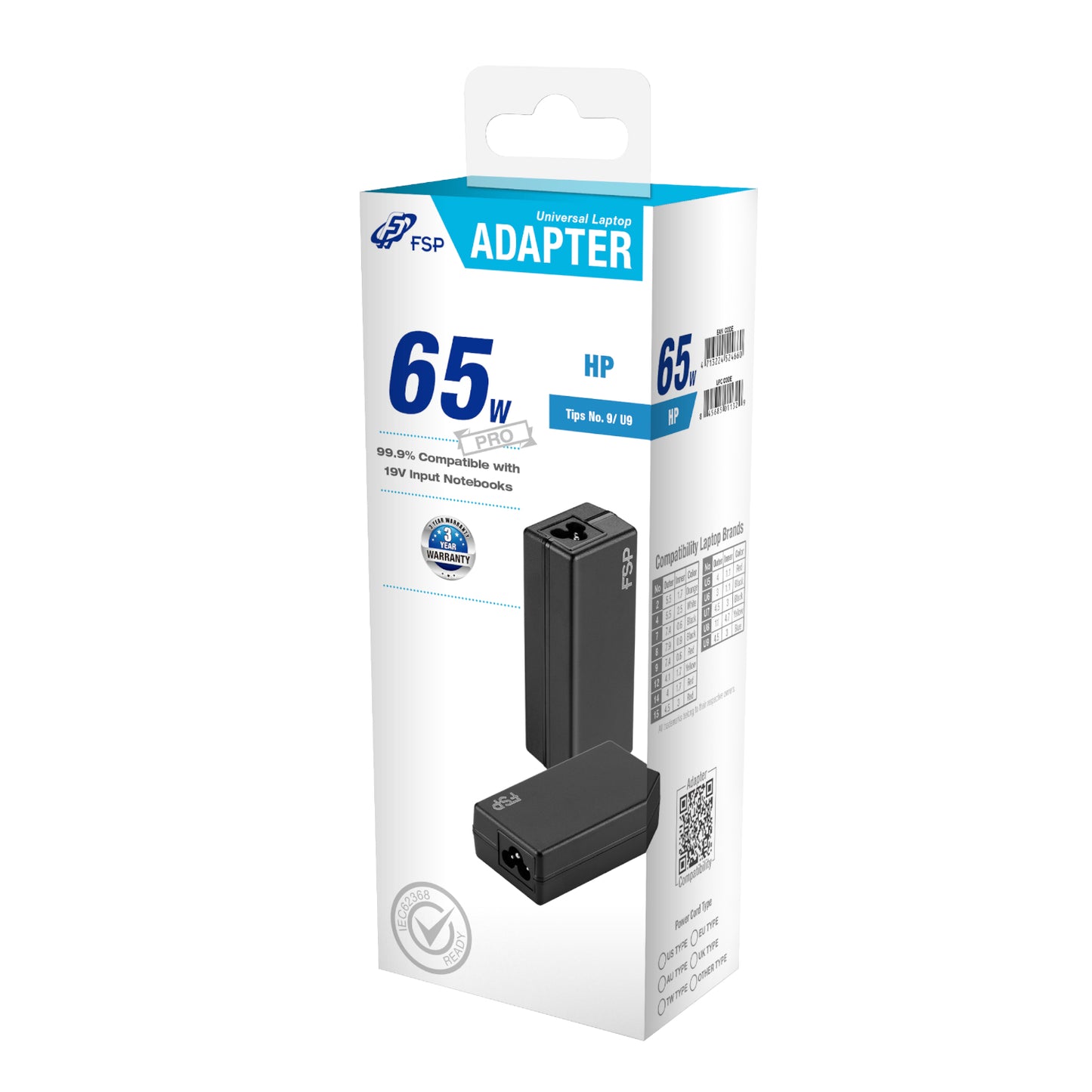 FSP PRO 65W Universal Laptop Adapter – HP - alternate product view 5