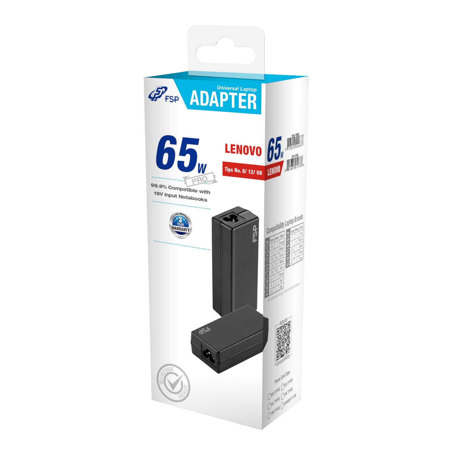 FSP PRO 65W Universal Laptop Adapter – Lenovo - alternate product view 5