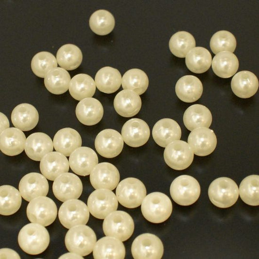 Plastic Pearls - 10 Mm CREAM