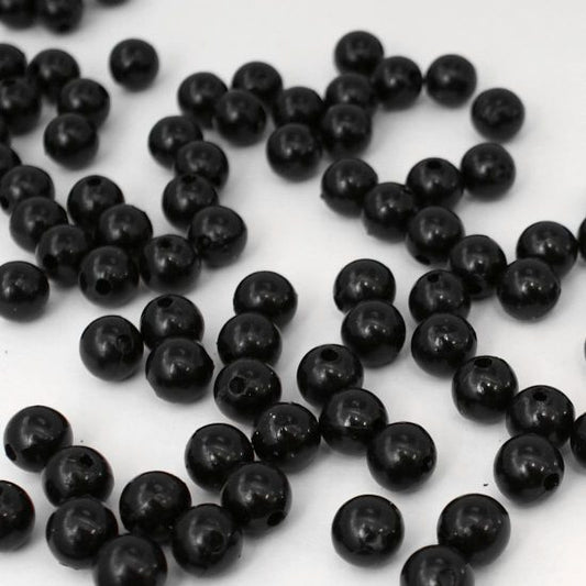 Plastic Pearls - 10 Mm BLACK