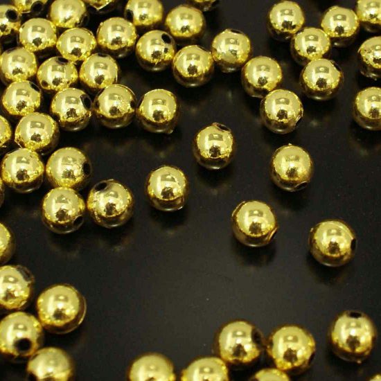 Plastic Pearls - 10 Mm GOLD