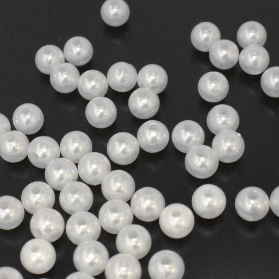 Plastic Pearls - 12 Mm WHITE