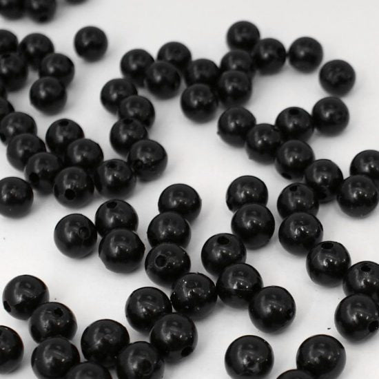 Plastic Pearls - 12 Mm BLACK