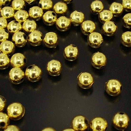 Plastic Pearls - 12 Mm GOLD