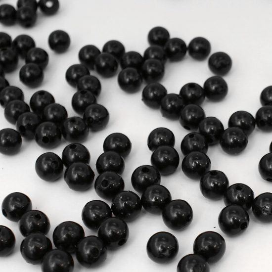 Plastic Pearls - 8 Mm BLACK