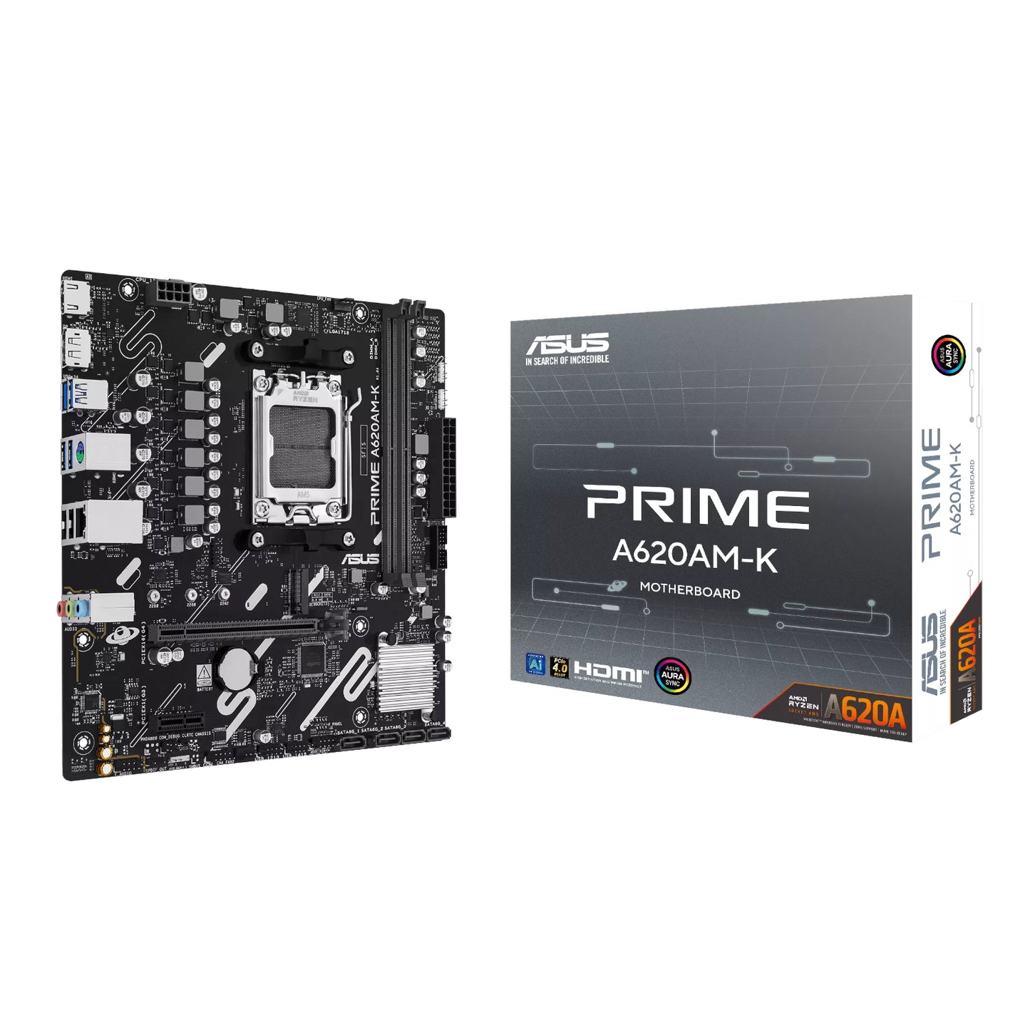 ASUS PRIME A620AM-K AM5 M-ATX Motherboard