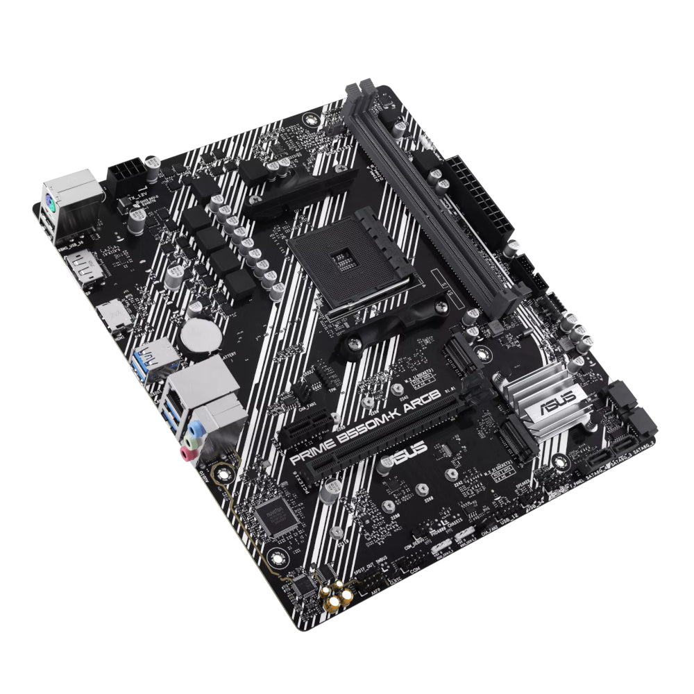 ASUS PRIME B550M-K ARGB AM4 M-ATX Motherboard - alternate product view 3