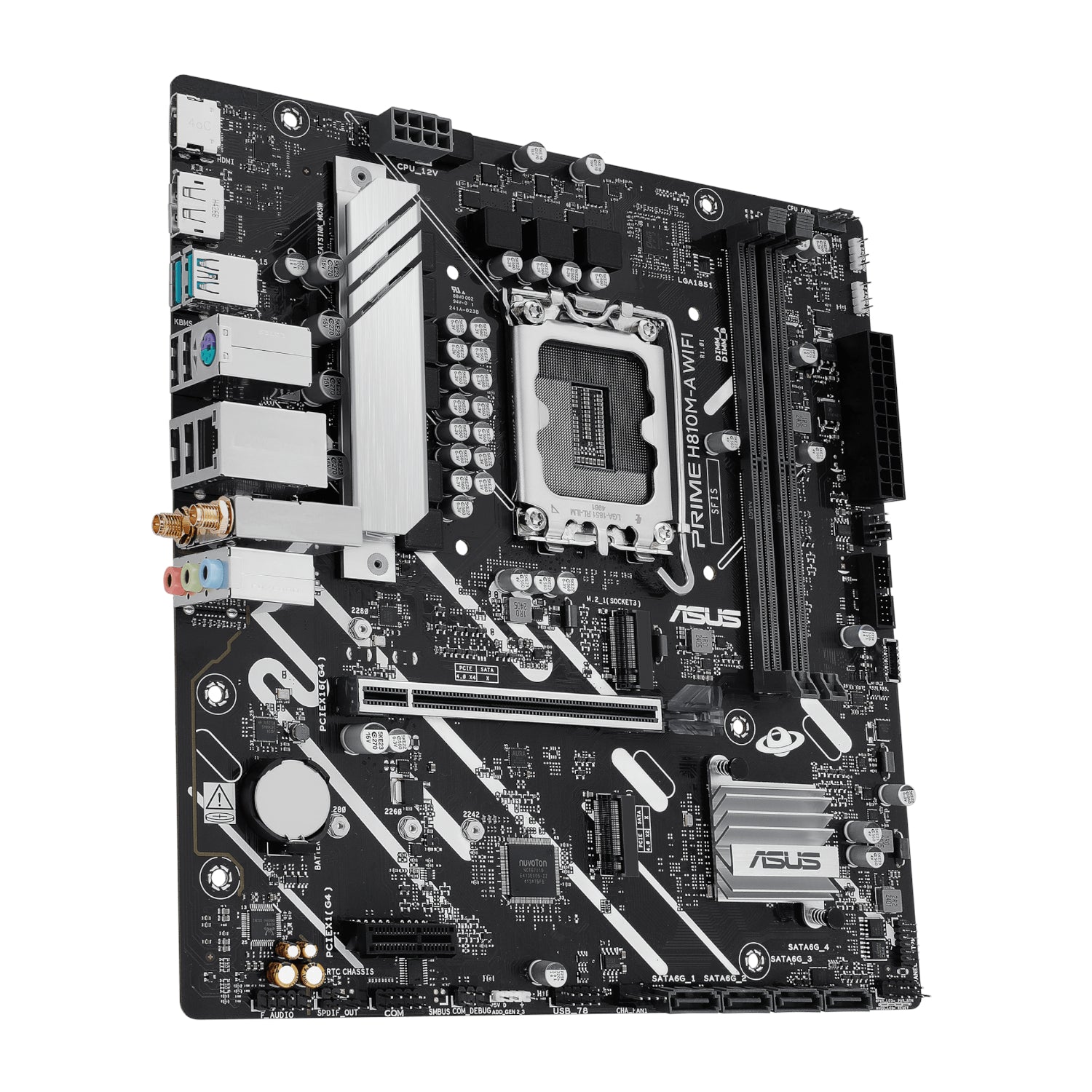 ASUS PRIME H810M-A WIFI LGA1851 Micro ATX Motherboard - alternate product view 3