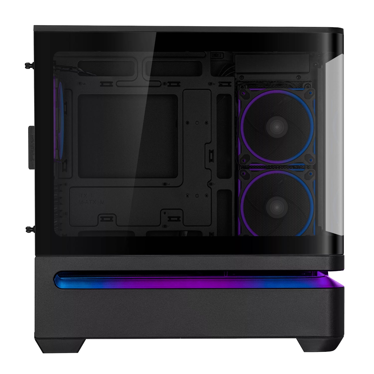 ASUS Prime AP202 ARGB Curved Tempered Glass Micro-ATX Chassis – Black - alternate product view 5