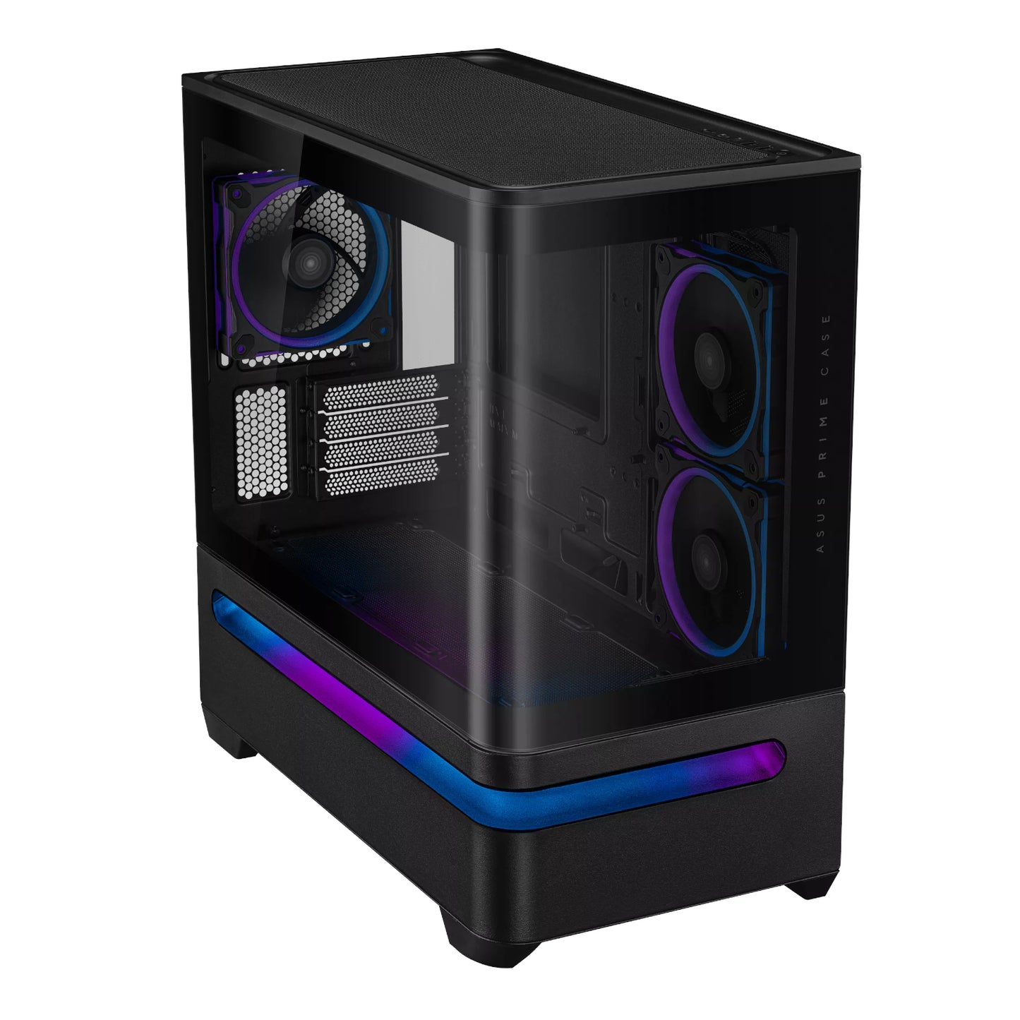 ASUS Prime AP202 ARGB Curved Tempered Glass Micro-ATX Chassis – Black - alternate product view 4