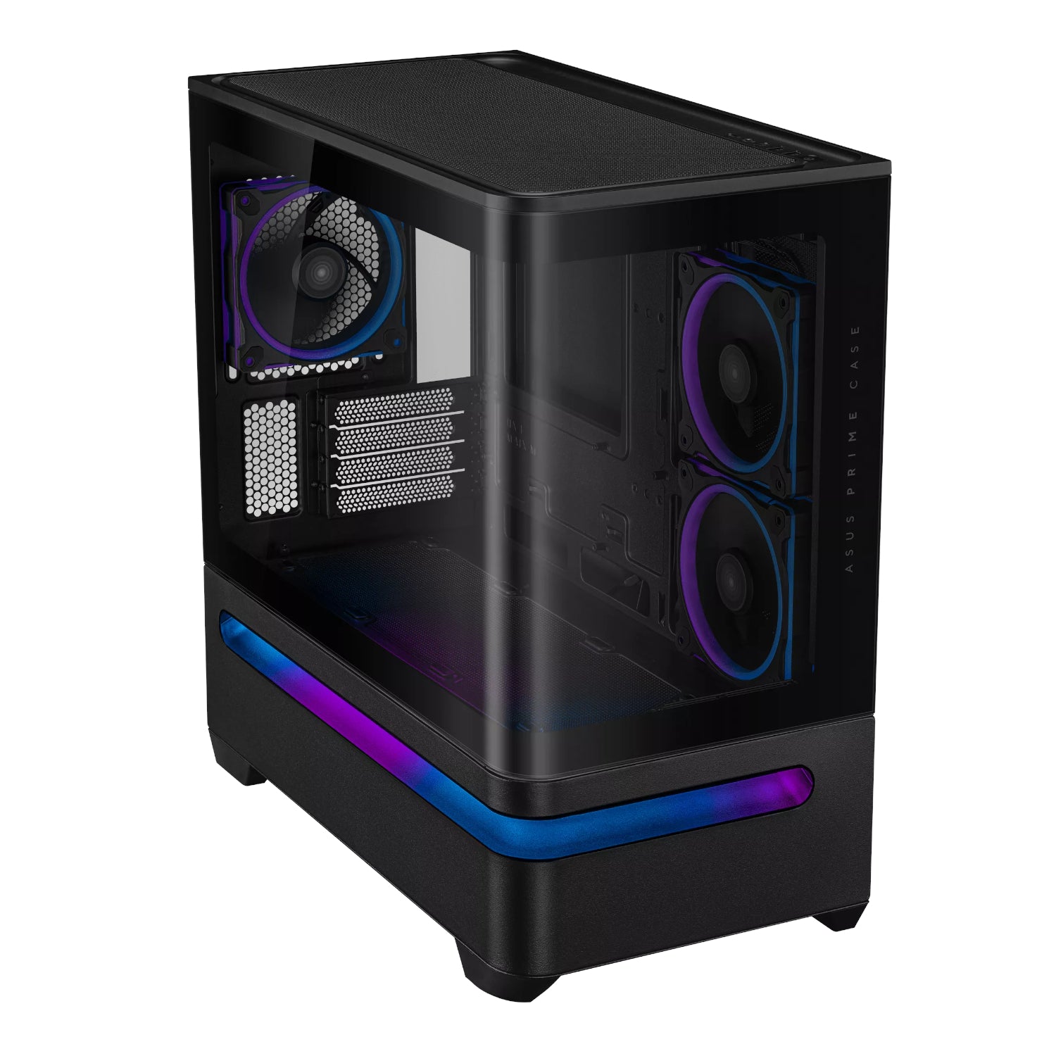 ASUS Prime AP202 ARGB Curved Tempered Glass Micro-ATX Chassis – Black - alternate product view 4