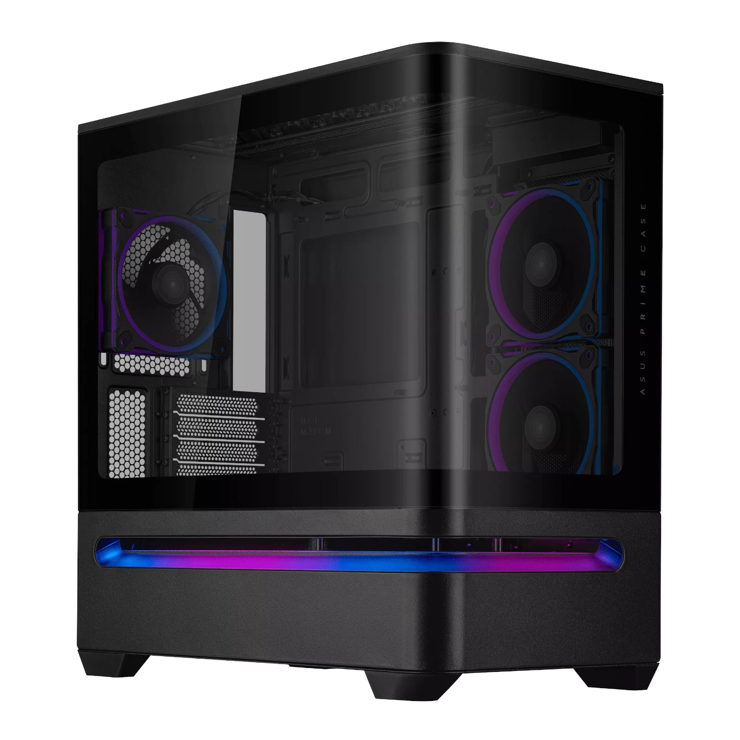 ASUS Prime AP202 ARGB Curved Tempered Glass Micro-ATX Chassis – Black - alternate product view 3