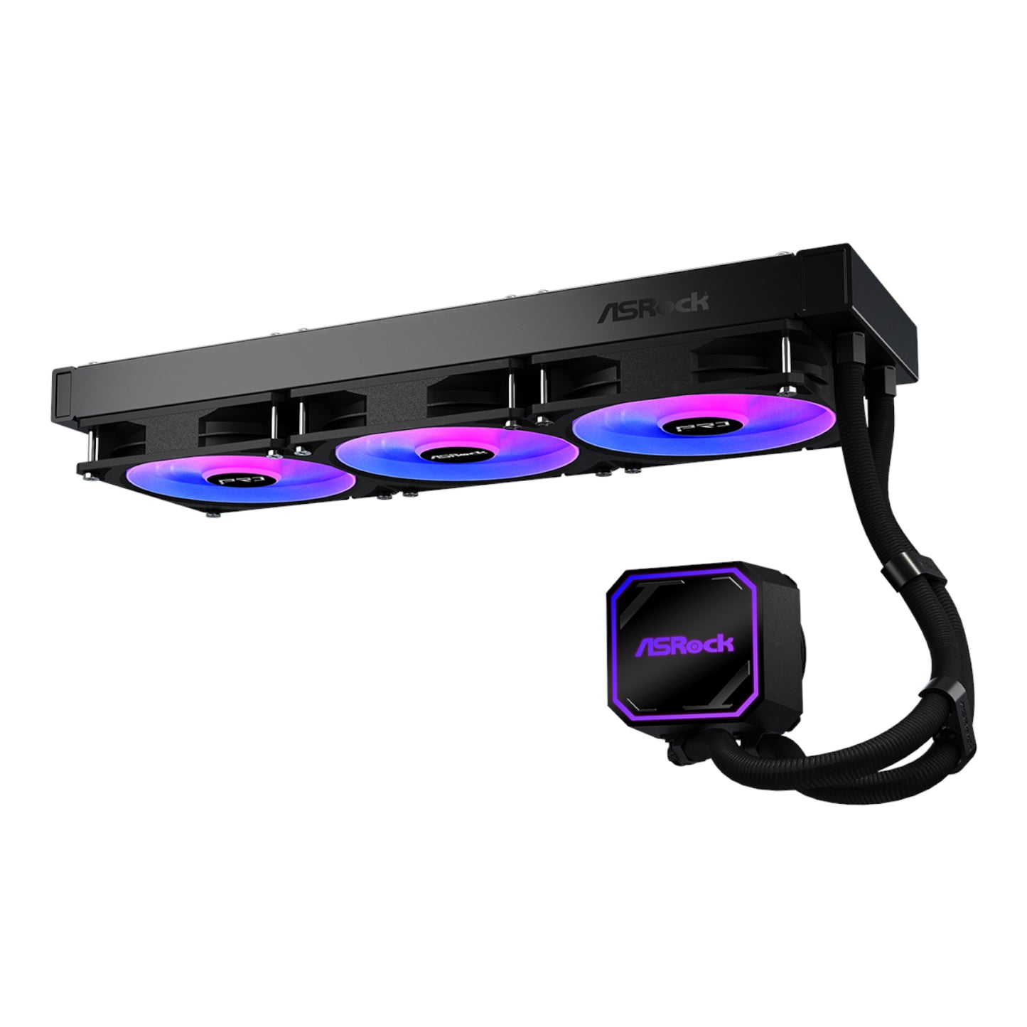 ASRock PRO 360 ARGB All-in-one Liquid CPU Cooler - Black - alternate product view 3