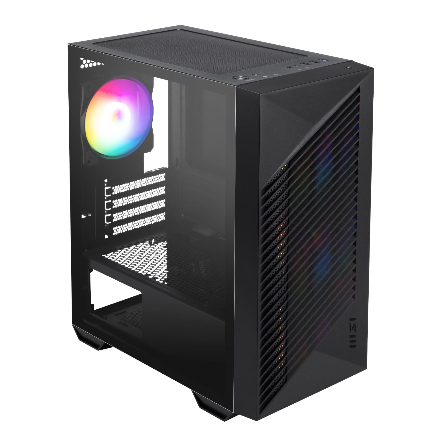 MSI PRO FORGE M050A Micro-ATX Gaming Chassis - Black - alternate product view 4